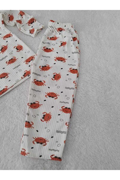 Store Crab Pattern Baby Pajamas Set Newborn Nightgown