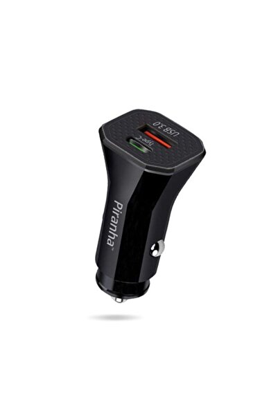 Piranha 3378 Araç Çakmaklık Şarj Aleti Type-C - USB / 20W Araç Şarj Soketi / Tüm Araç ve Arabalara Uyumlu