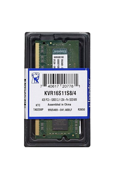Kingston 4gb D3 Nb 1600 Kvr16s11s8/4wp