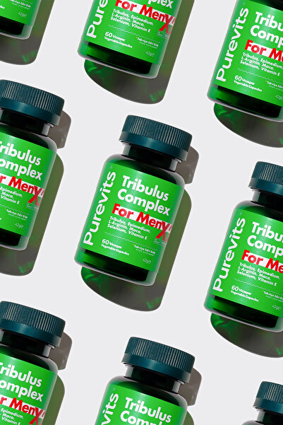 Purevits Tribulus Formen Complex Two Factor 60 Adet Vegan Kapsül