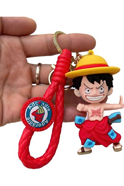 FG KONNİCHİWA سلسلة مفاتيح كرتونية لطيفة على شكل دمية سيارة وحقيبة زينة من ANIME ONE PIECE وNARUTO KEYCHAIN