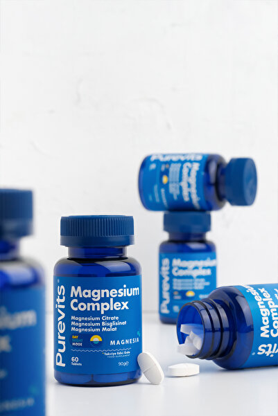 Purevits Magnezyum Complex - Sitrat - Bisglisinat – Malat 200 mg – 60 Tablet