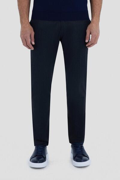 Sabri Özel Çizgili Chino Erkek Pantolon Antrasit