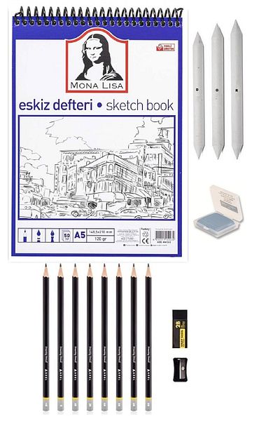 MİLACOLOR Sketchbook A5 50 Yp Monalisa Sketch Drawing Set