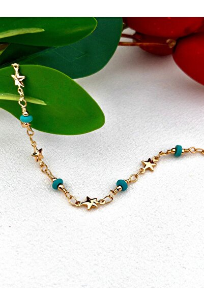 Genel Markalar Turkuaz Boncuklu Yıldız Halhal