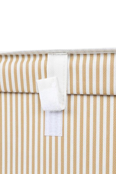 ALAS 2'li Set Çok Amaçlı Kahverengi Çizgili Baza Kutusu