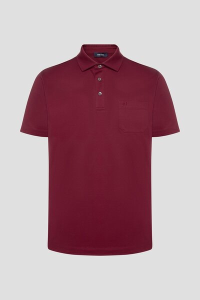 Sabri Özel Cep Detaylı Düğmeli Polo Yaka Erkek T-Shirt Kırmızı