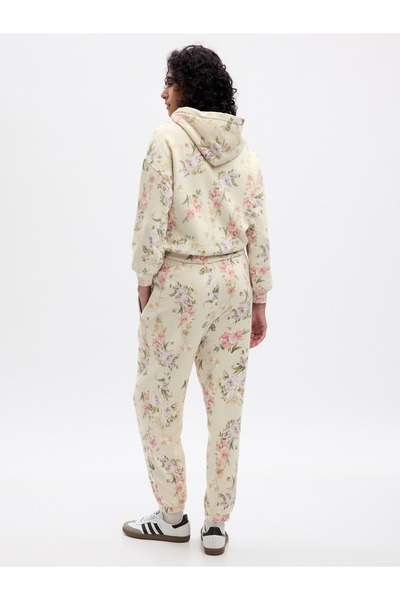 GAP Kadın Bej Gap × LoveShackFancy Çiçek Desenli Jogger Eşofman Altı