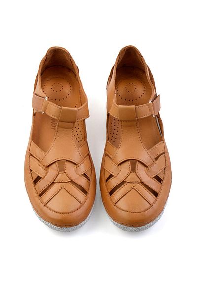 Bambi Taba Leather Women's Sandals K05303100003