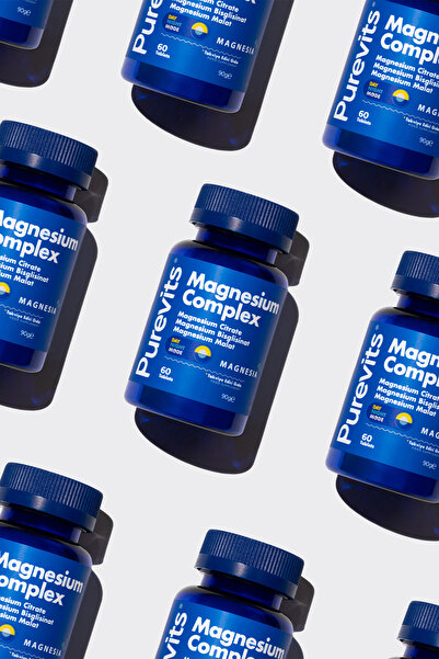 Purevits Magnezyum Complex - Sitrat - Bisglisinat – Malat 200 mg – 60 Tablet