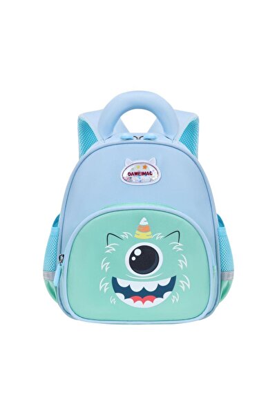 B4U Ghiozdan gradinita baieti 1 compartiment bleu Monstrulet DAWEIMAO DW-3616