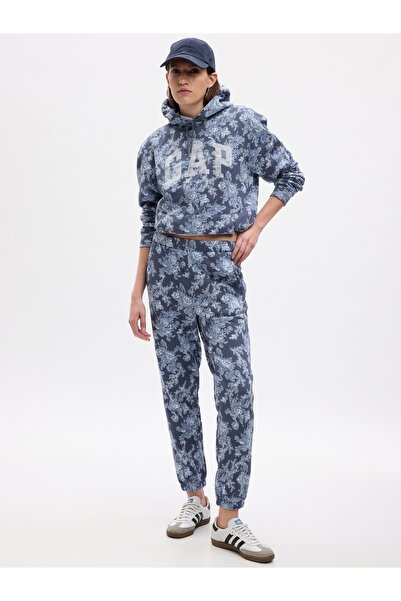 GAP Kadın Mavi Gap × LoveShackFancy Çiçek Desenli Jogger Eşofman Altı