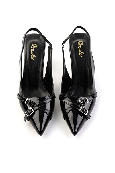 Bambi Siyah Kadın Klasik Topuklu Ayakkabı K01473010608