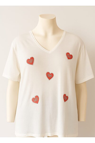 mzr με τύπωμα Μπλουζάκι εκρού