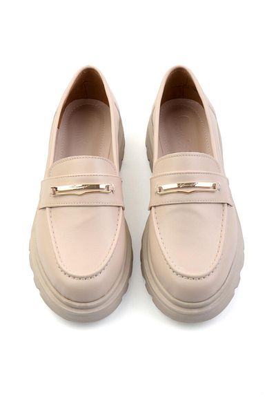 Bambi Beige Women's Loafer Shoes K 01997010709