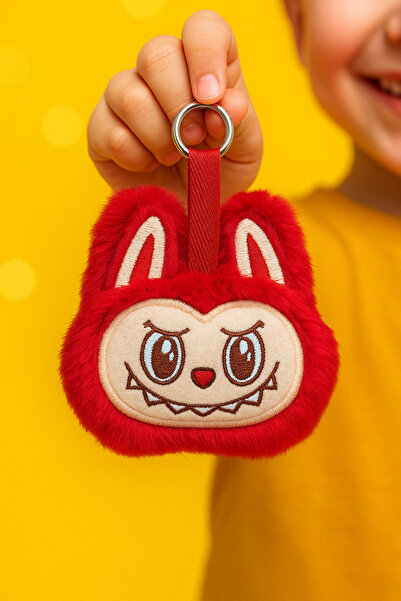 Işık kasabası LABUBU Anahtarlık Sarı Pop Mart Renkli Oyuncak Anahtarlık Sürpriz Ve Eğlenceli Canavar Monster