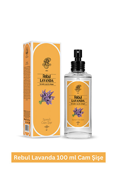 Rebul Lavanda 100 ml Sprey Başlıklı Cam Şişe Kolonya