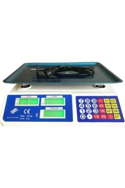 teknohome ŞARJLI VE PİLLİ 40 Kg-2 Gr Çukur Kefe Elektronik Terazi Bakkal Mana...