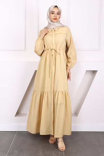 İmajButik Mink Waist Tie Lace Dress