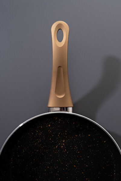 Skygo 7 Piece Ewx Bakelite Handle Black Granite Pot Set – 26 cm (Filling Wrap Bottom Gift)