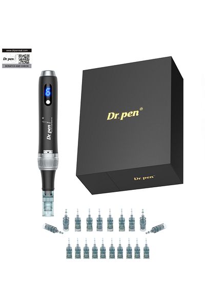 Dr Pen Ultima Dr. Pen M7S Dispozitiv Microneedling + 20 Cartușe de Rezervă | Ecran LED, 6 Viteze, USB Tip-C