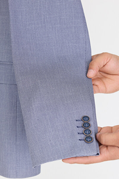 Frappoli Arezzo Men's Navy Blue Polyviscose Fabric Sports Blazer Jacket