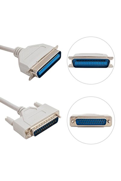 Powermaster PM-4940 1.5 Metre IEEE1284 DB25 Erkek - DB25 Dişi Paralel LPT Yazıcı Kablosu