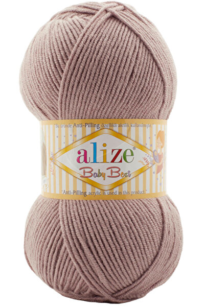 Alize Baby Best 142 Rose Gray - 10% Bamboo 90% Acrylic (Anti-Pilling Acrylic) / 100Gr-240M Knitting Yarn