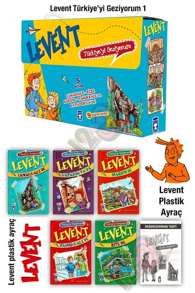 Timaş Çocuk Levent Türkiye'yi Geziyorum 1 Set (9 YAŞ) (5 KİTAP)