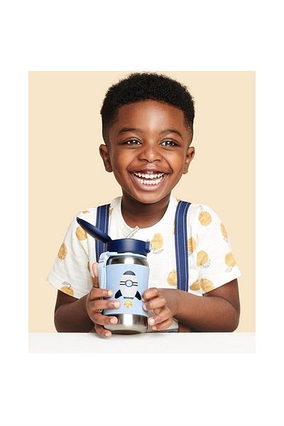 Skip Hop Spark Style Stainless Steel Drinker with Straw| Rocket
