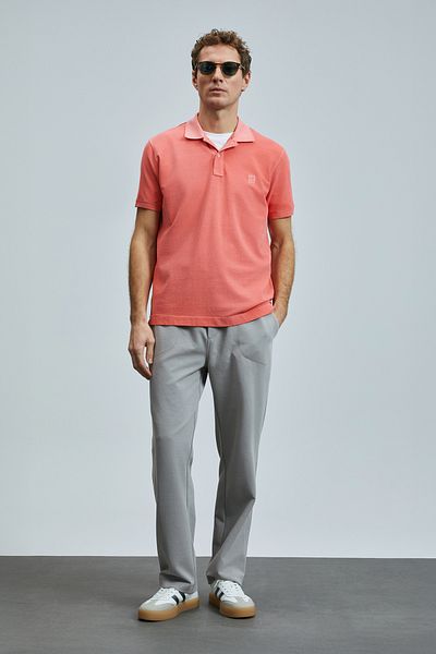 Lufian Vernon Smart Men's Polo T-Shirt Coral