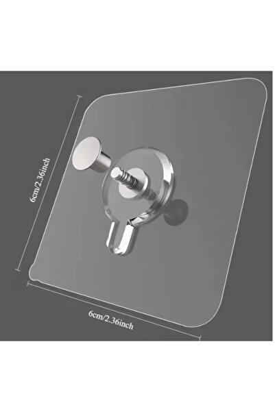 SOSYETEZGAHI 5’li Yapışkanlı Şeffaf Duvar Askı Seti