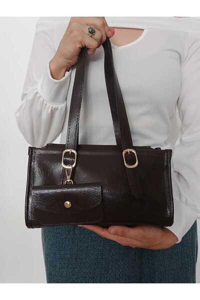 KTHAYA حقيبة كتف من الجلد الصناعي من تشارملي