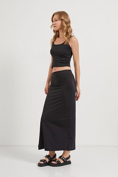 Arma Life Γυναικεία Premium Sof Summer Slit Μαύρη μακριά φούστα