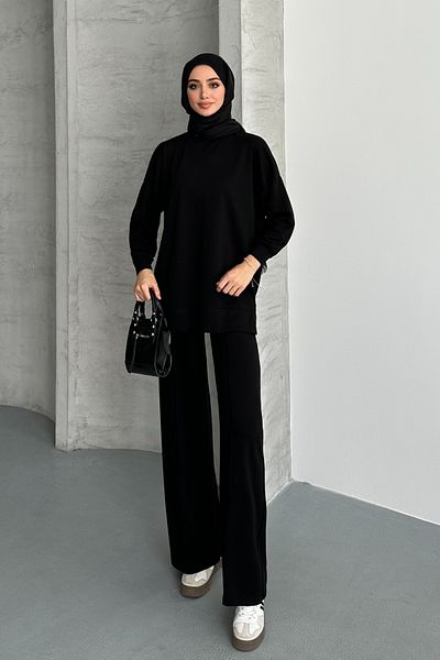 Feela Moda طقم تونيك حجاب كبير الحجم من القطن الممشط للنساء 2020
