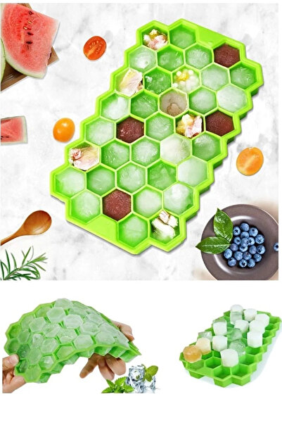 FBZhome Petek Şekilli Silikon Buzluk 37 li Kokteyl Meyve Dondurma Sunum Şekil...
