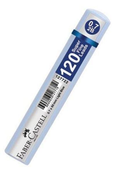 Faber Castell فابر كاستل 2B 0.7 60 ملم 120 قطعة أزرق فاتح