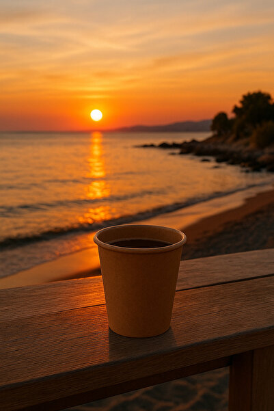 Kraft Paper Cardboard Cup 8 oz (50 Pcs)