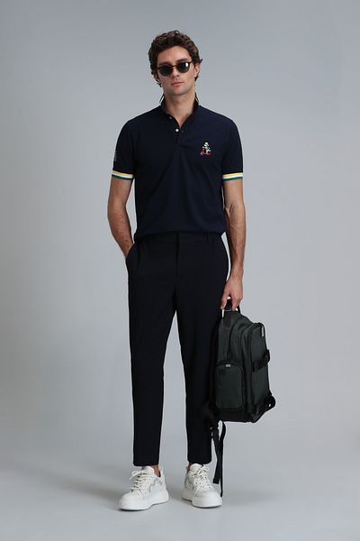 Lufian Match Smart Men's Polo T-shirt Navy Blue