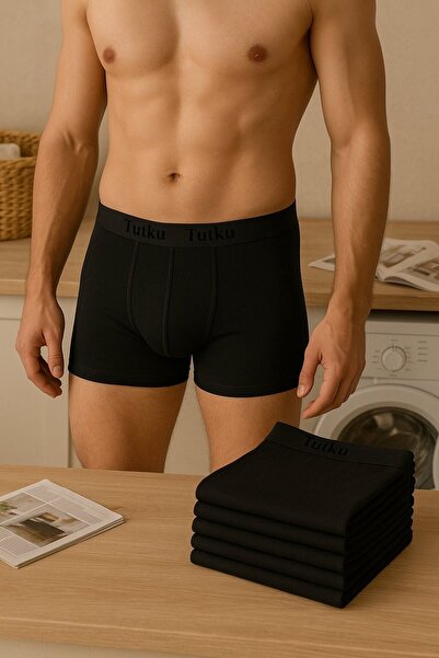 BEYAZTOPTAN LİKRALI ERKEK 6'LI BOXER