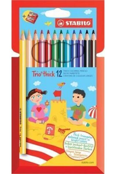 Stabilo JUMBO KURUBOYA TRİO THİCK 12 RENK