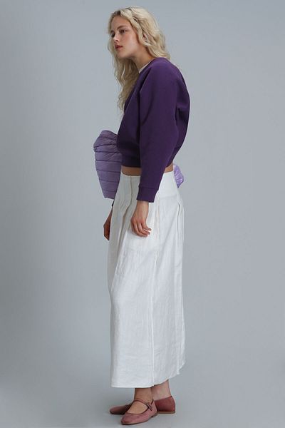 Lufian Γυναικείο πλεκτό φούτερ Uwen Plum Color