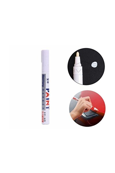 satrik Beyaz Renk Çıkmayan Paint Oto Rötuş Boya Kalemi Beyaz
