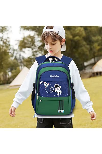 QUEVİLİY Nasa Astronaut Figured Men's School Backpack First School