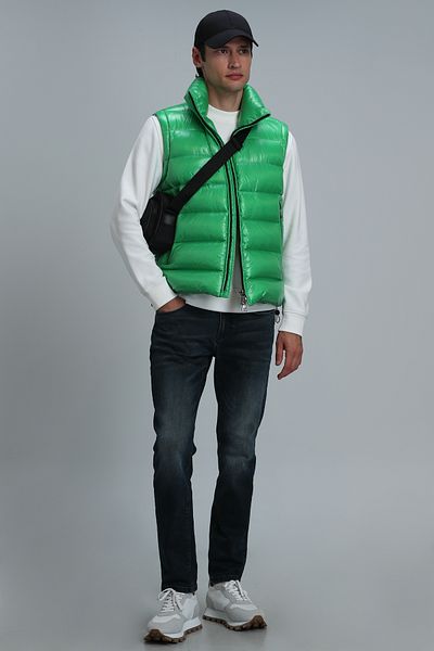 Lufian Vestă pentru bărbați Peter Goose Feather, verde