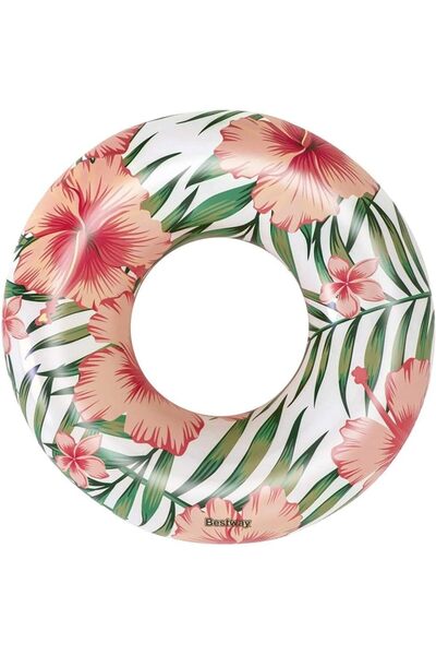 BESTWAY Cam Görünümlü Simit 119cm Deniz Simidi Havuz Simidi Yüzme Simidi 119cm