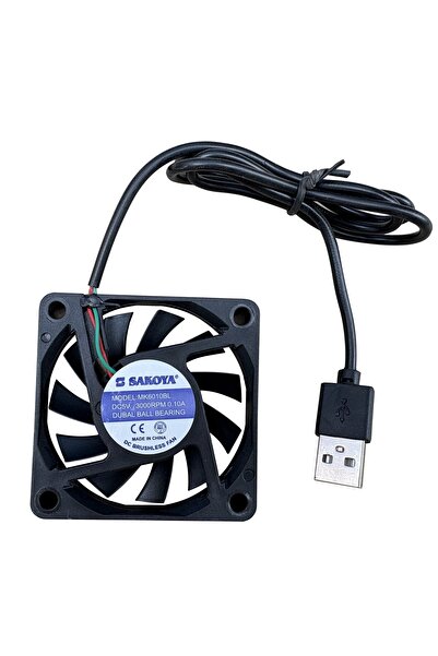 SAKOYA Usb Fan 80x80x10 2 Adet Laptop, Modem, Tv Soğutucu Dubal Ball Bearing ...