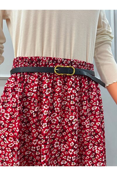 aysimamoda Fırfırlı Viskon Etek