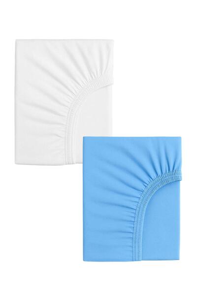 COTENCONCEPT 2 Adet 50 x 90 x 10 cm Anne Yanı Lastikli Penye Kumaş Bebek Çarşafı