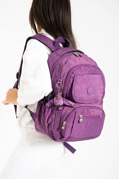 Baginn School Bag - Pen Holder and Gorilla Keychain, Clinker Material, High School and Junior High School Backpack